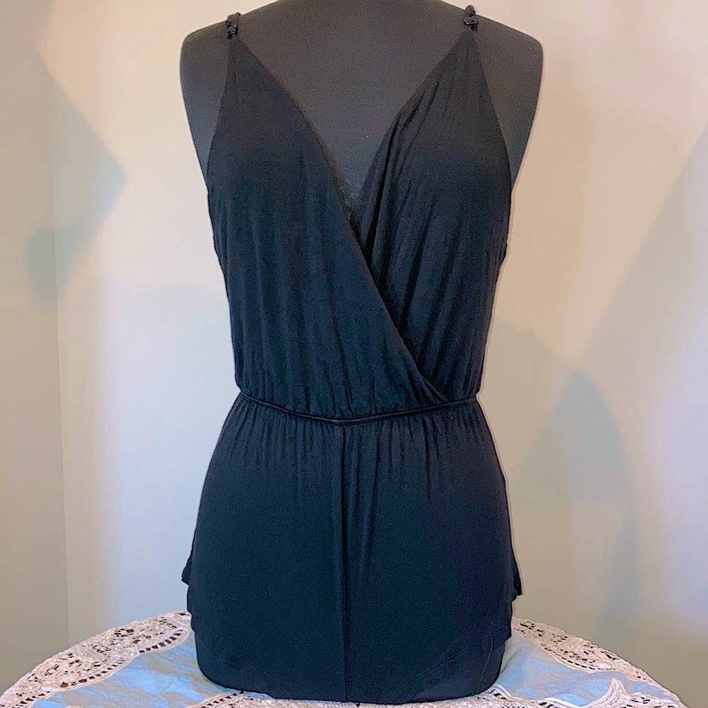 LIRA Black Shorts Romper